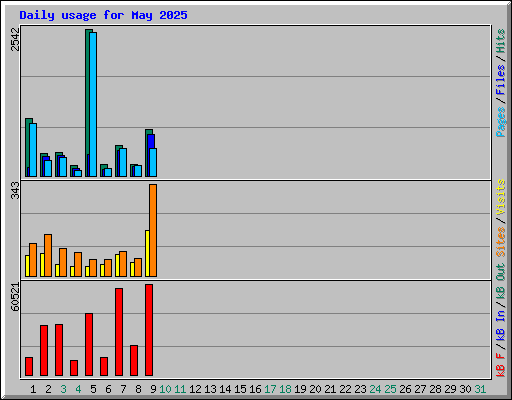 Daily usage for May 2025