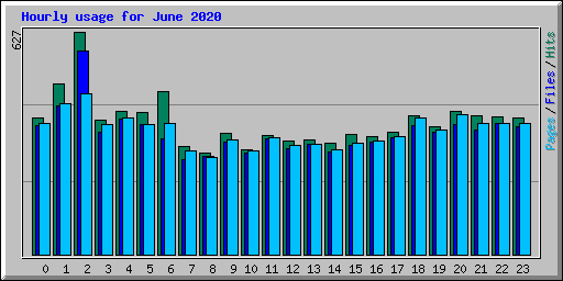 Hourly usage for June 2020