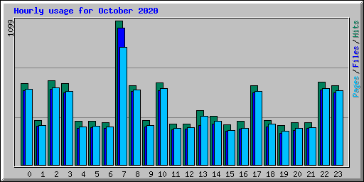 Hourly usage for October 2020