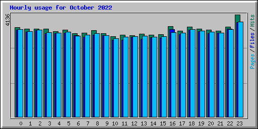 Hourly usage for October 2022