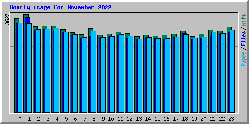 Hourly usage for November 2022