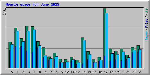 Hourly usage for June 2025