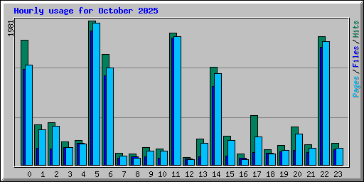 Hourly usage for October 2025