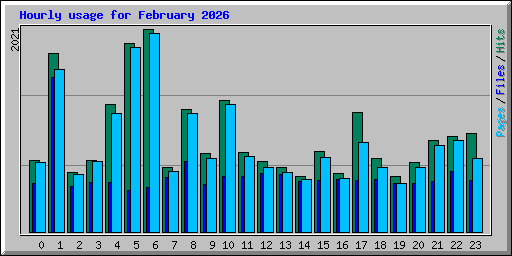 Hourly usage for February 2026