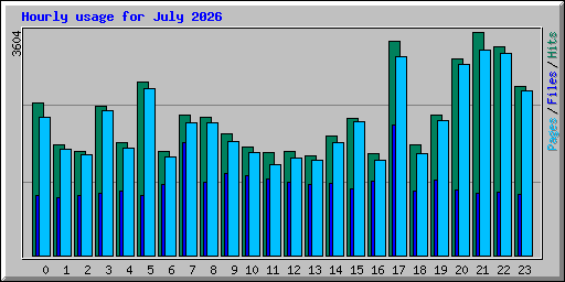 Hourly usage for July 2026